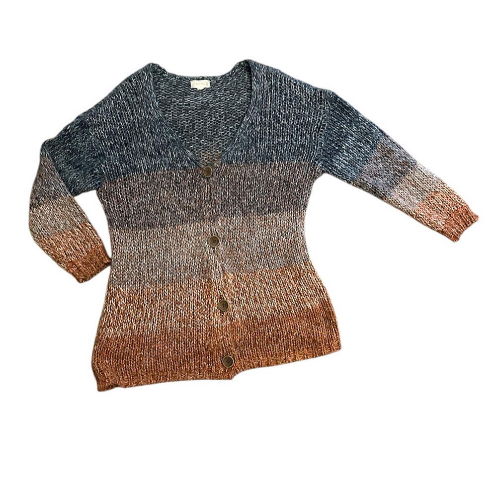 Altar’d State Women's Gradient Knit Button-Front Cardigan Sweater